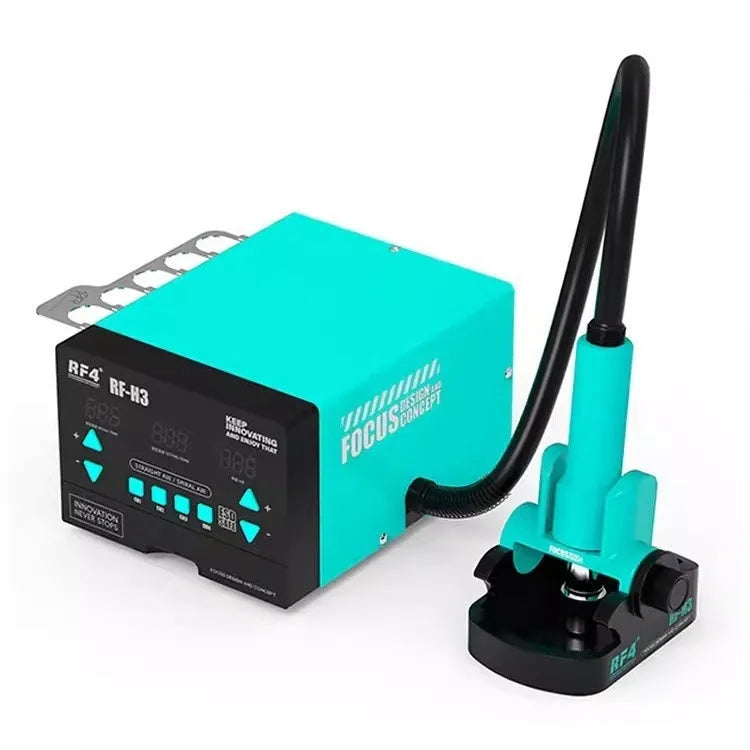 RF4H2 digital display hot air gun station with three nozzles for BGA chip repair