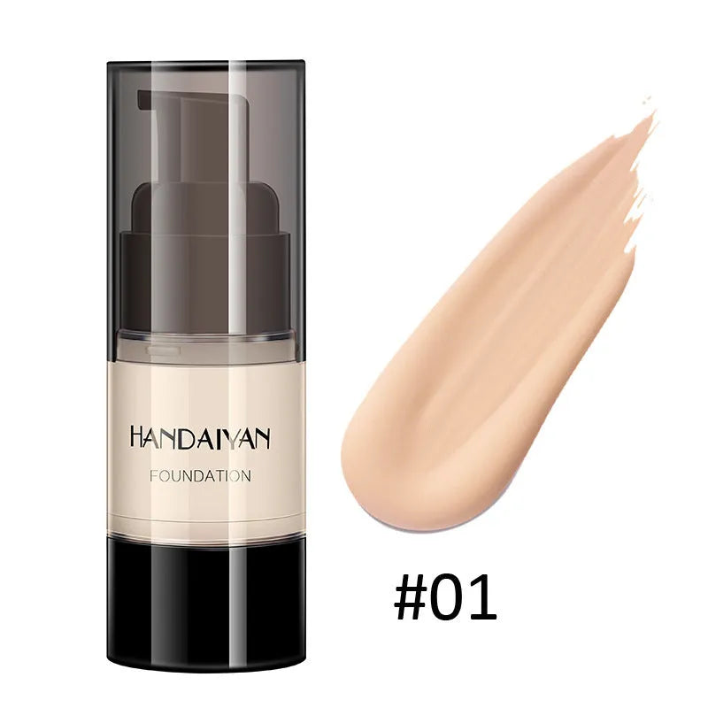 HANDAIYAN liquid foundation bottle with full cover waterproof moisturiser for dark skin in multiple colour options