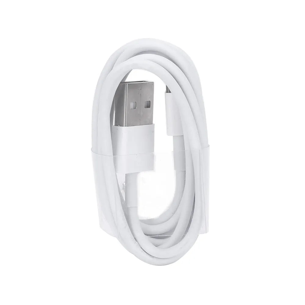 USB travel charger with Apple-compatible charging cable showing 5V 2A output and 220V UK input specifications