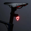 USB rechargeable bicycle taillight COB LED 10 lumens with Velcro mount PC plastic shell compact 59.5x28.5x20mm