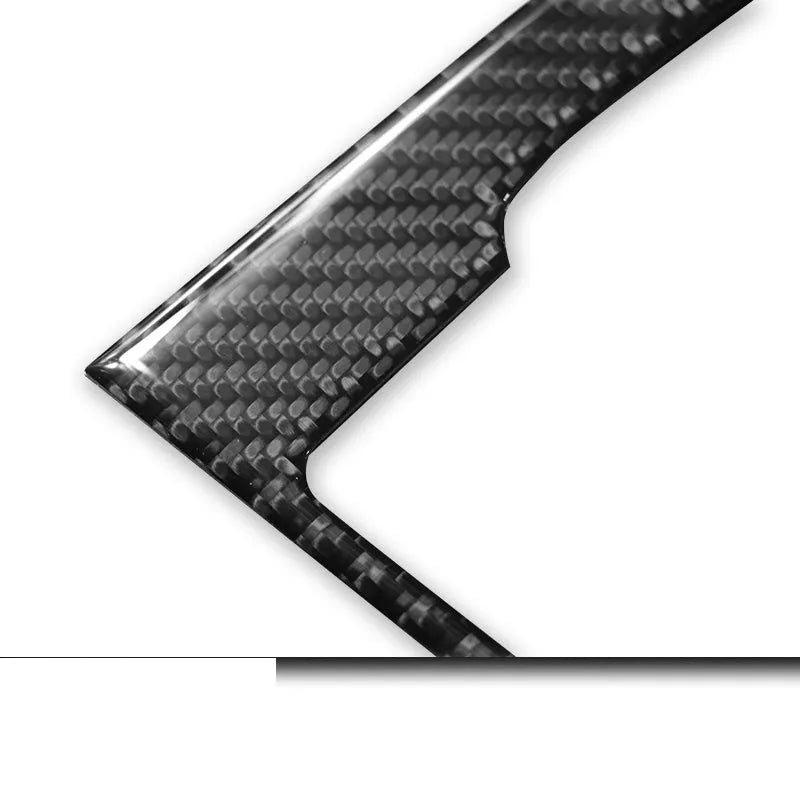 Real carbon fiber gear patch for car interior gear console in black weave finish