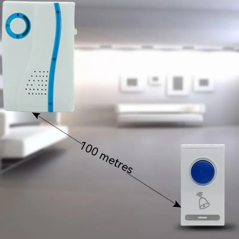 Wireless remote control doorbell set with transmitter and speaker, digital 704 model