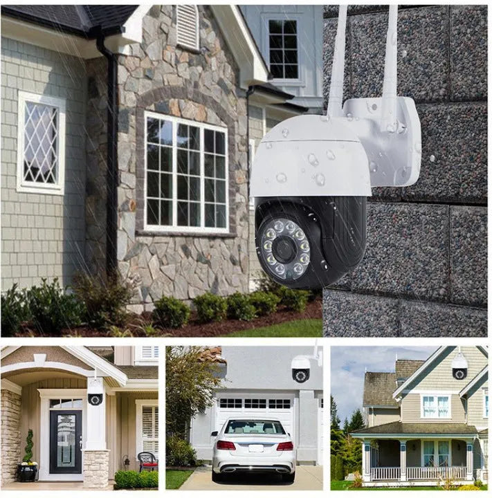 Wireless dome network camera with 1080p resolution, 3.6mm lens, and 40m infrared night vision for indoor and outdoor use