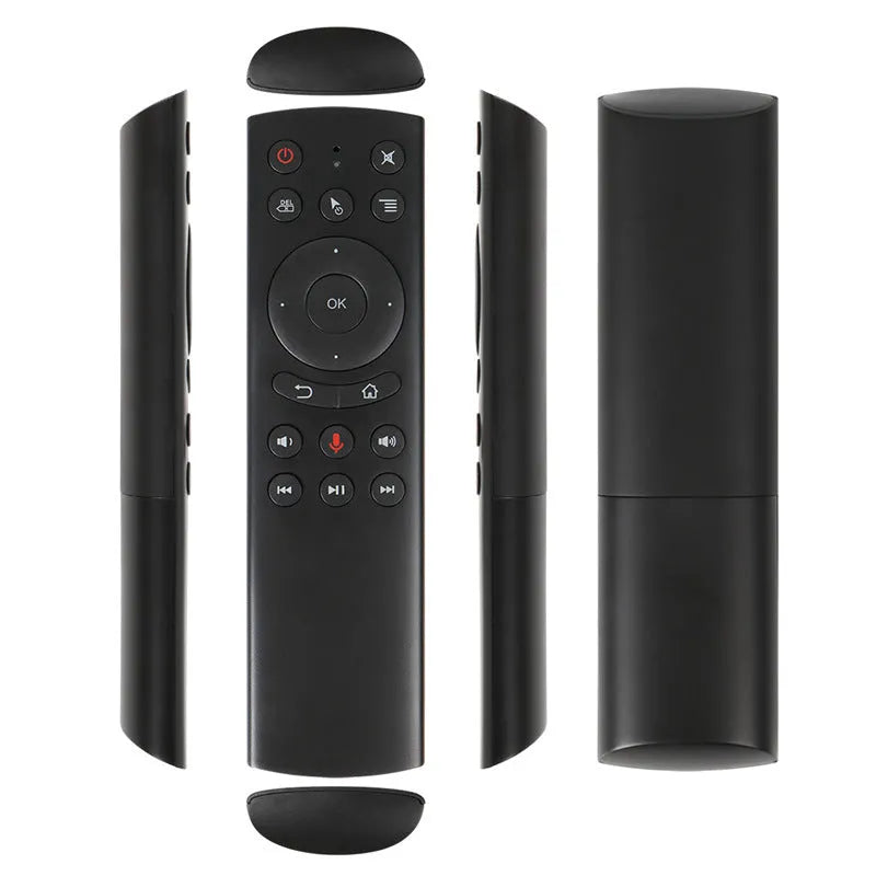G20 2.4G wireless flying mouse remote control with silicone buttons showing dimensions