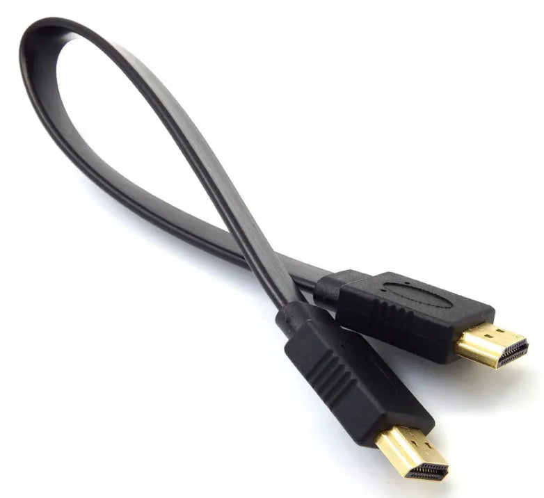 Flat design HDMI cable with version 1.4 rating for 1080P HD video connections