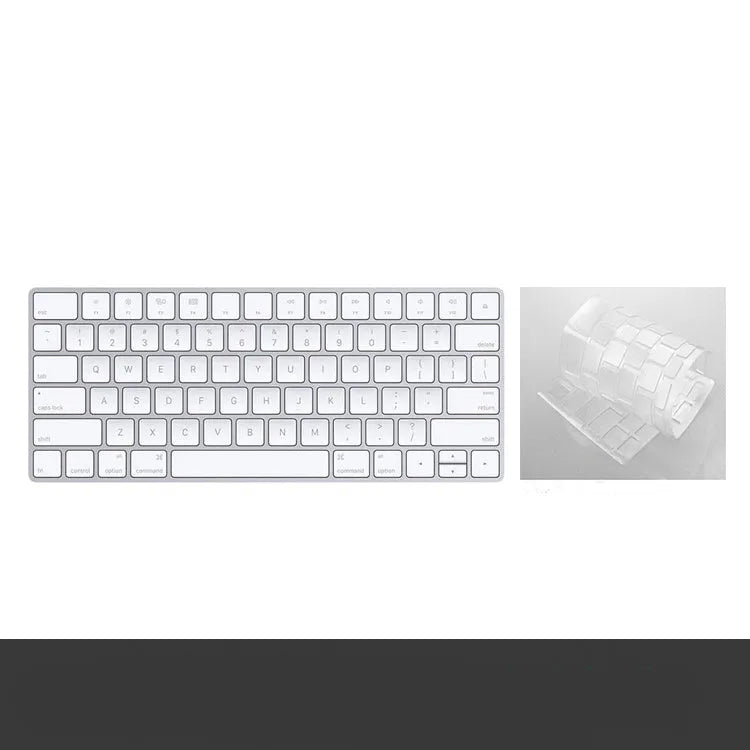 White ultra-thin metal Bluetooth wireless keyboard with multimedia function keys for Apple devices