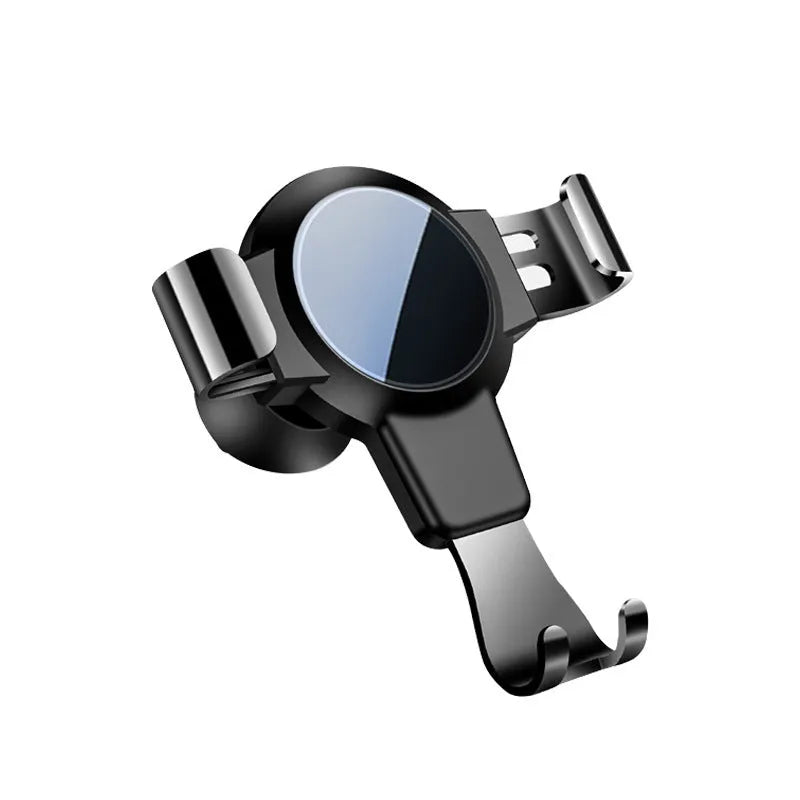 Black S4 gravity mirror ABS mobile phone bracket mounted on a car air conditioning vent