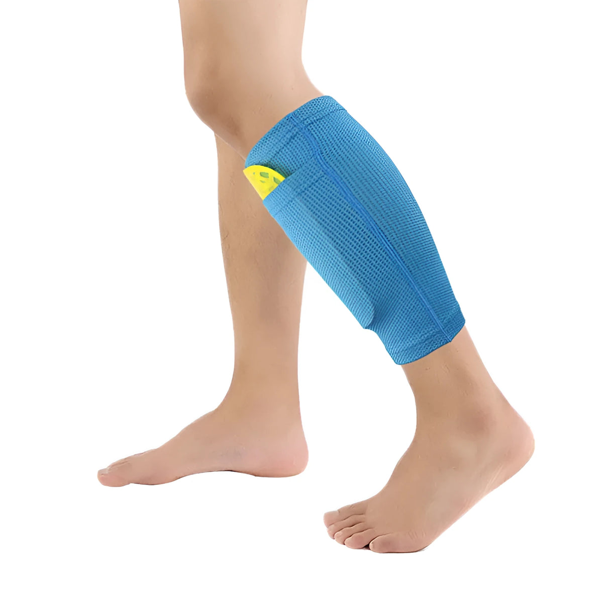 Nylon football leggings socks with pocket design, available in black, blue, green, grey, orange, white, sizes S M L.