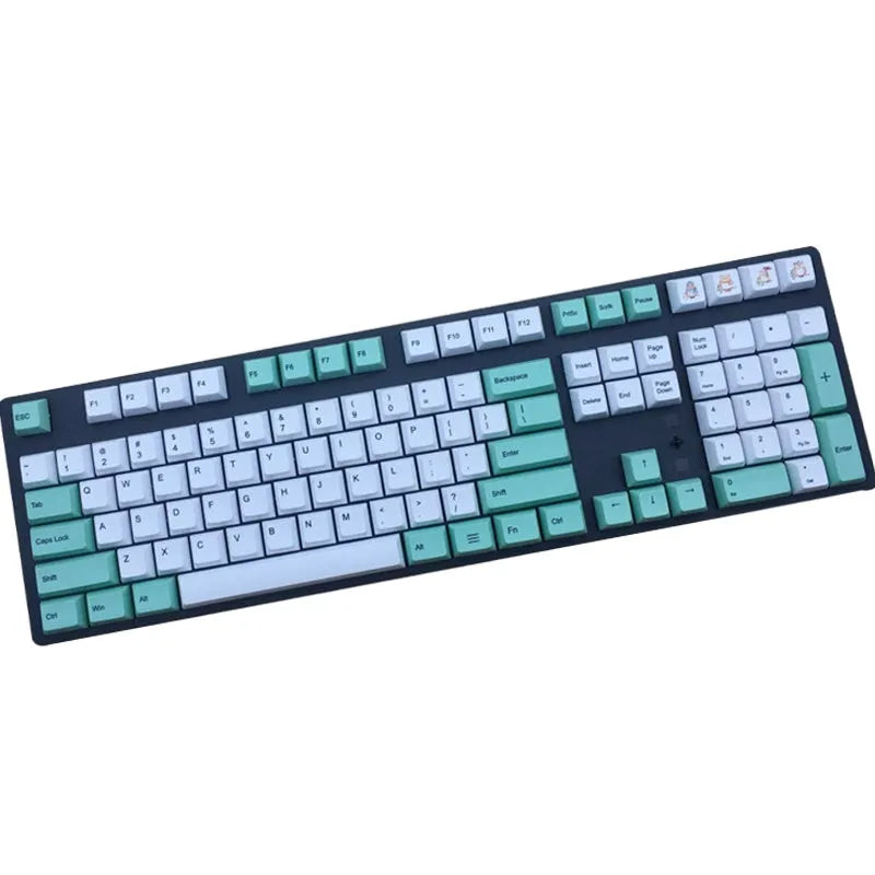 PBT sublimation keycaps showing Japanese, Russian and Korean characters for mechanical keyboards