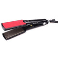 Black tourmaline ceramic hair straightener with narrow heat conductor for dry hair styling