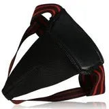 Fighting boxing training crotch protector black hard plastic shell liner elastic band