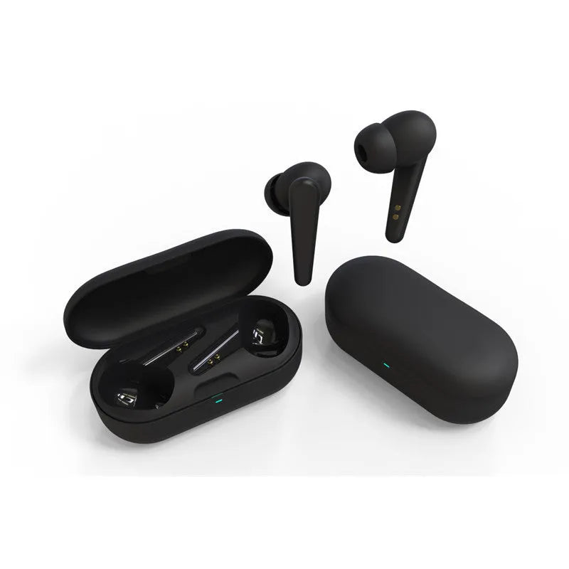 Black ANC active noise reduction wireless headphones with over-ear design.