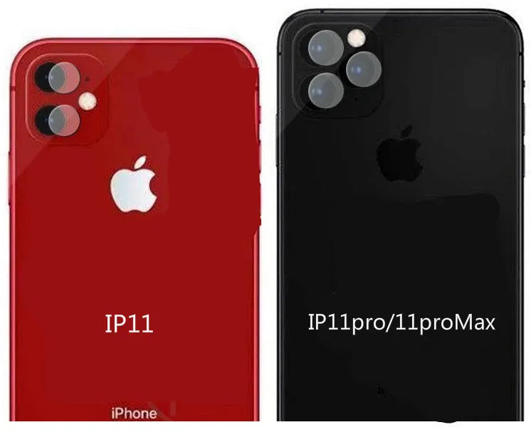 High-definition anti-scratch camera lens protector film for Apple iPhone models.