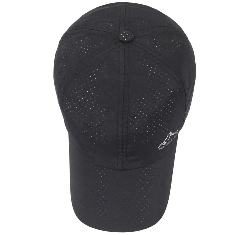 Korean-style adjustable baseball cap in polyester for summer sun protection, shown in army green colour.