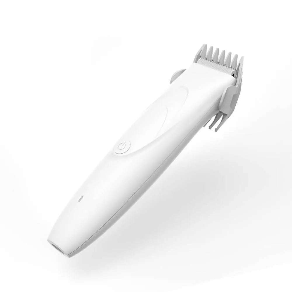White Pawbby MG-HC001 cordless pet shaver, 190g ABS body, with adjustable comb and USB cable
