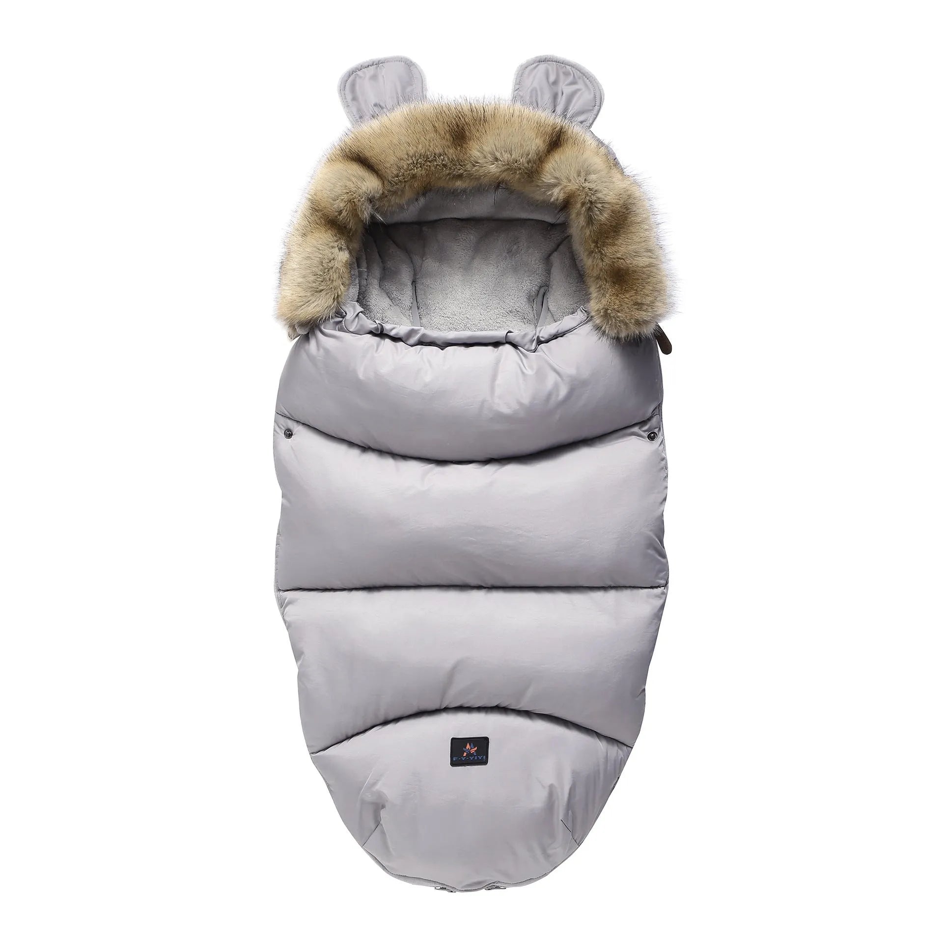 Dismountable baby stroller sleeping bag in a silkworm cocoon style for ages 1-3.