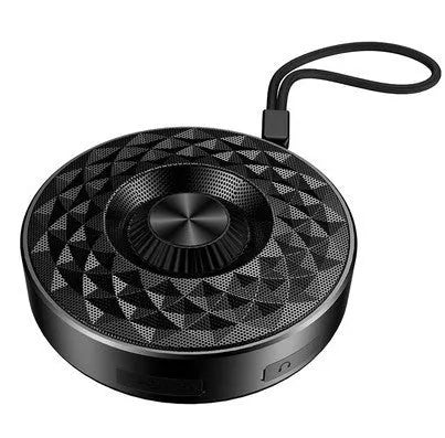 Mini Bluetooth wireless speaker in black, orange, or silvery white colour with hands-free calling capability
