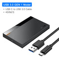 Universal 2.5-inch SATA hard disk enclosure in aluminium alloy shell with smart hibernation support and included cable