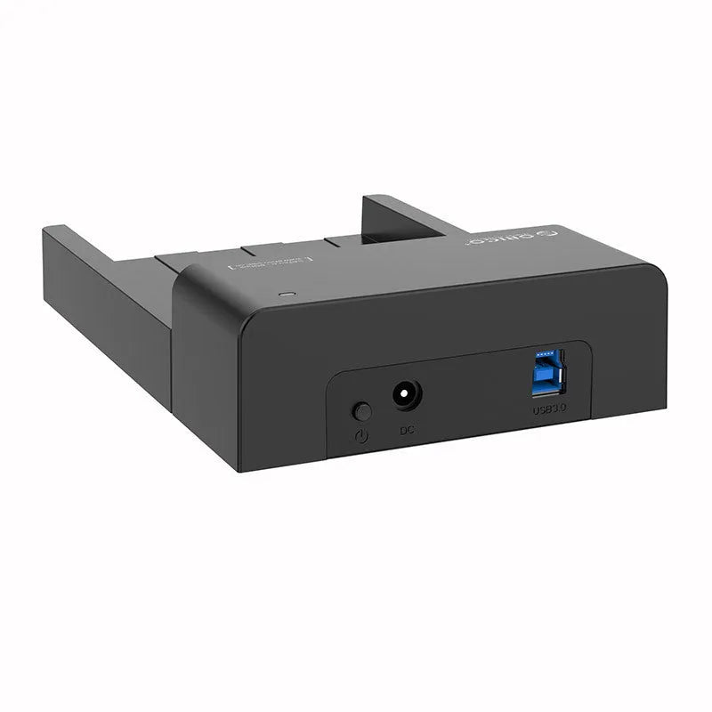 Black universal SATA hard disk enclosure for 2.5 inch and 3.5 inch drives with USB cable