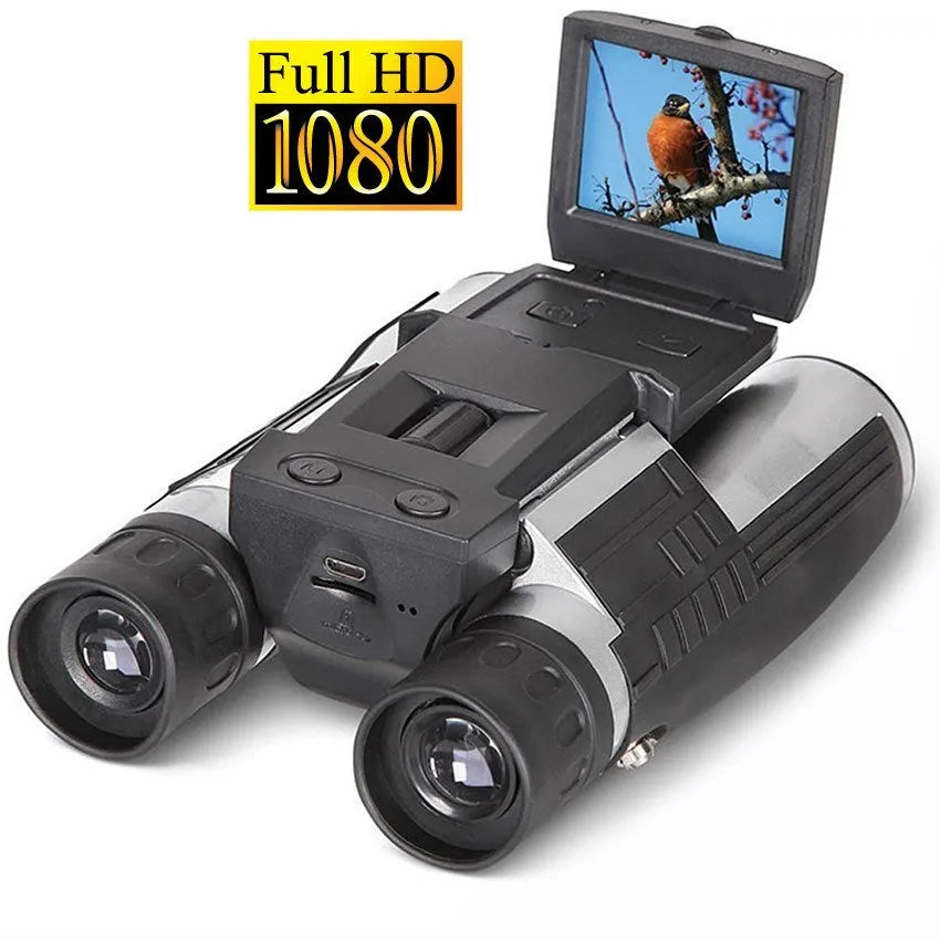 12x32 binocular telescope digital camera with 2.0in LTPS LCD, 5M photos, and 1080FHD video