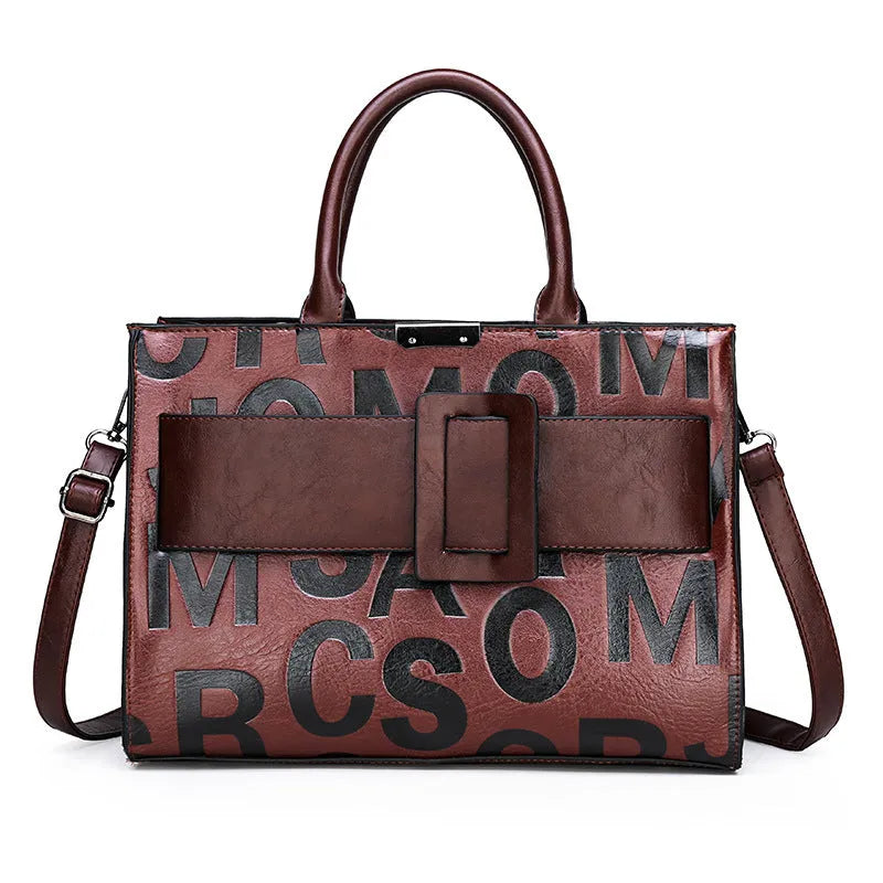 Women's PU shoulder bag in wine red, vertical square shape, hand-held single shoulder design.