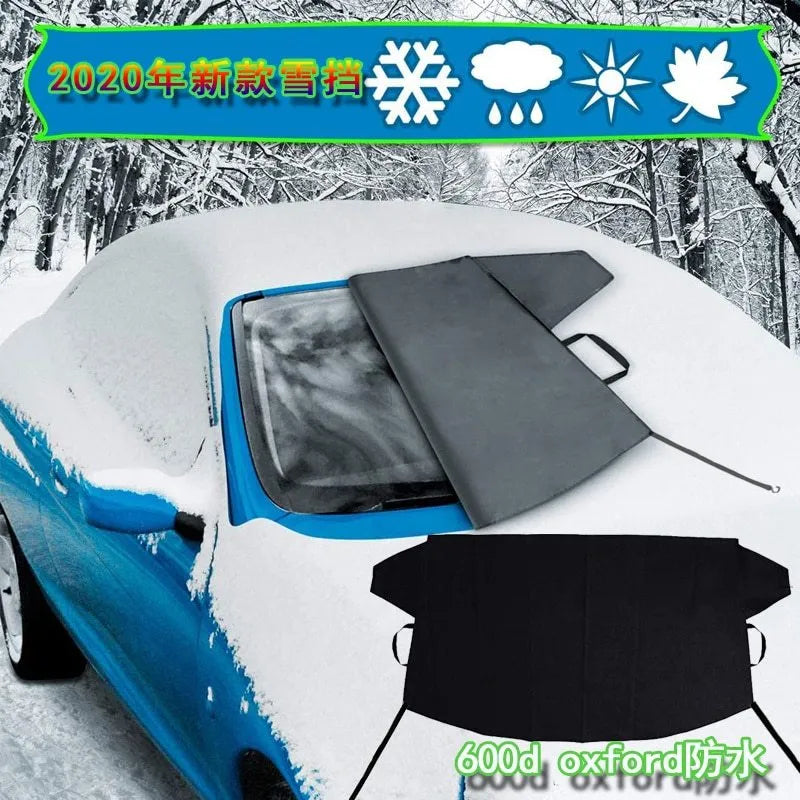 Black rubber Oxford cloth windshield ice and snow gown for car frost protection