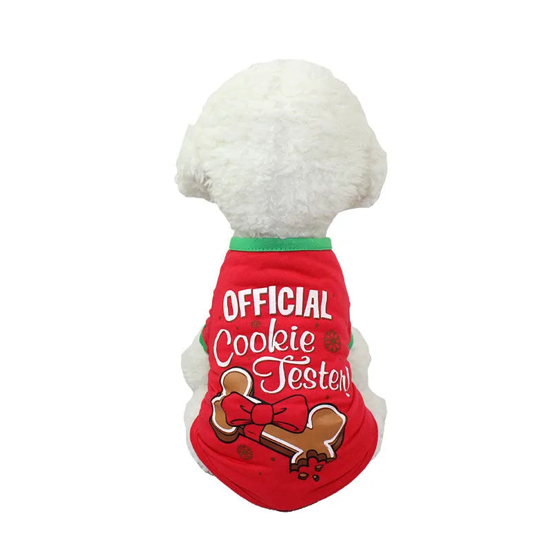Pet Christmas clothes in polyester, unisex, sizes XS to 3XL, colour options A J Q