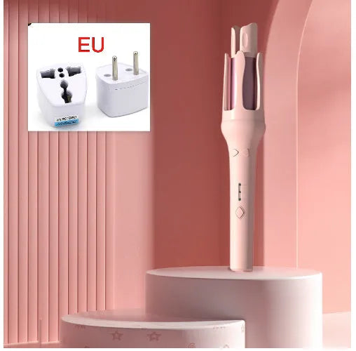 Automatic hair curler with 32mm ceramic barrel in a choice of colours including beige and pink.