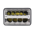 5 inch square black LED car headlight with die-cast aluminium housing and PC lens