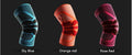 Elastic compression knee pad with 3D weave, silicone gasket and spring support, in black green, size M L XL