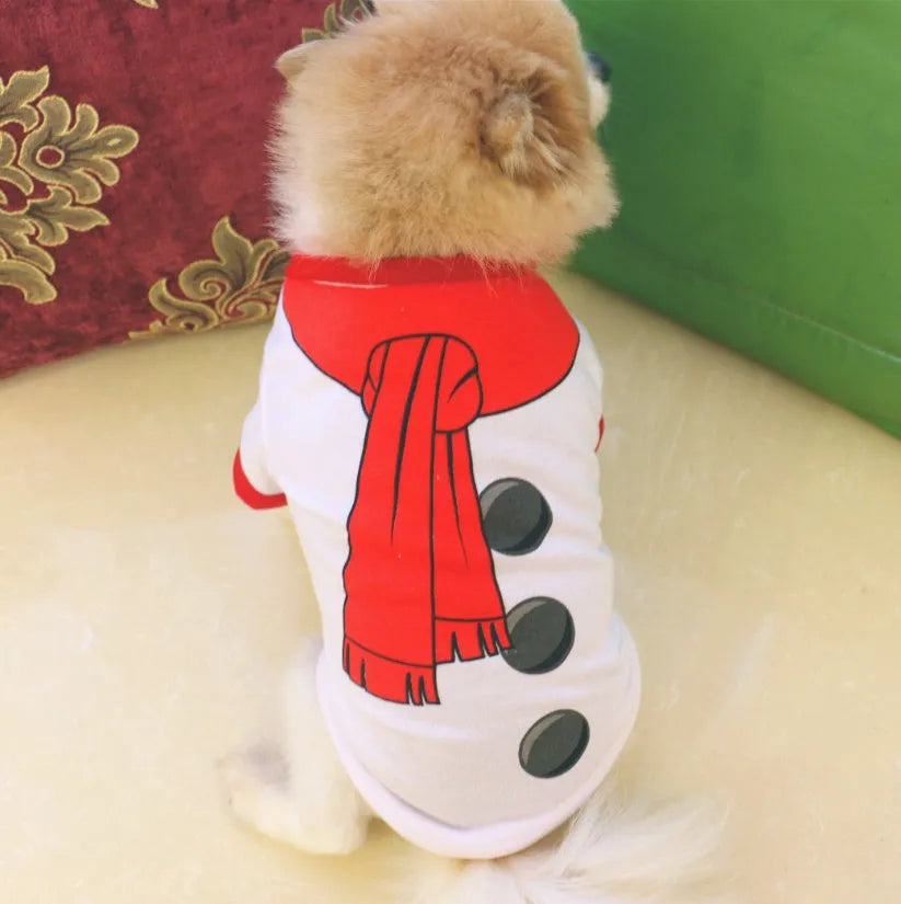 Cotton dog Christmas costume sweatshirt vest in XS to L with eight colour styles