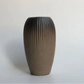 Ceramic small vase in Japanese style with glazed pottery surface, one of six colour options