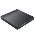 Black external optical disk drive with USB 2.0 and 3.0 for DVD burning