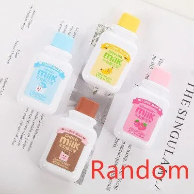 White creative correction tape in cute bottle shape with 6M length for paper error correction