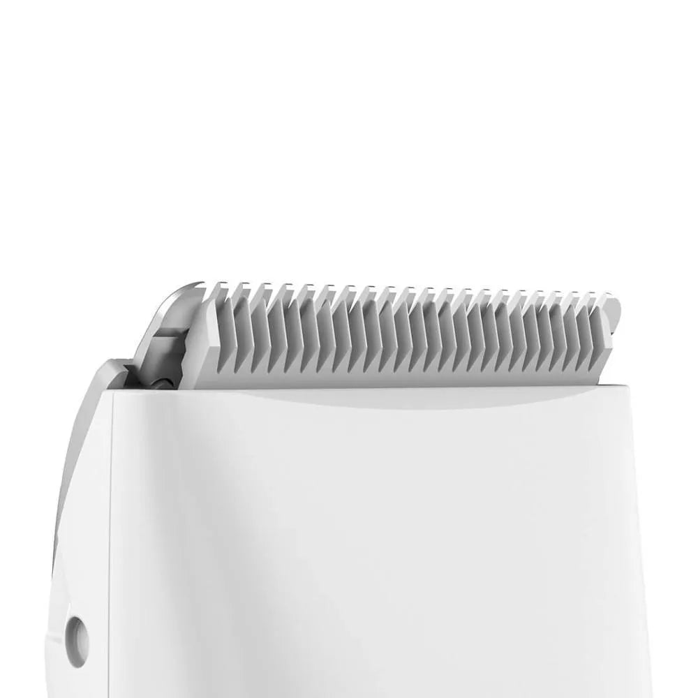 White Pawbby MG-HC001 cordless pet shaver, 190g ABS body, with adjustable comb and USB cable