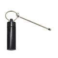 Aluminium medicine storage bottle with spoon and keychain in five colour options
