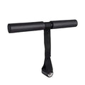 Black abdominal fitness device made from steel foam and PVC tube, 3.1 by 32 by 21.5 centimetres on a flat surface