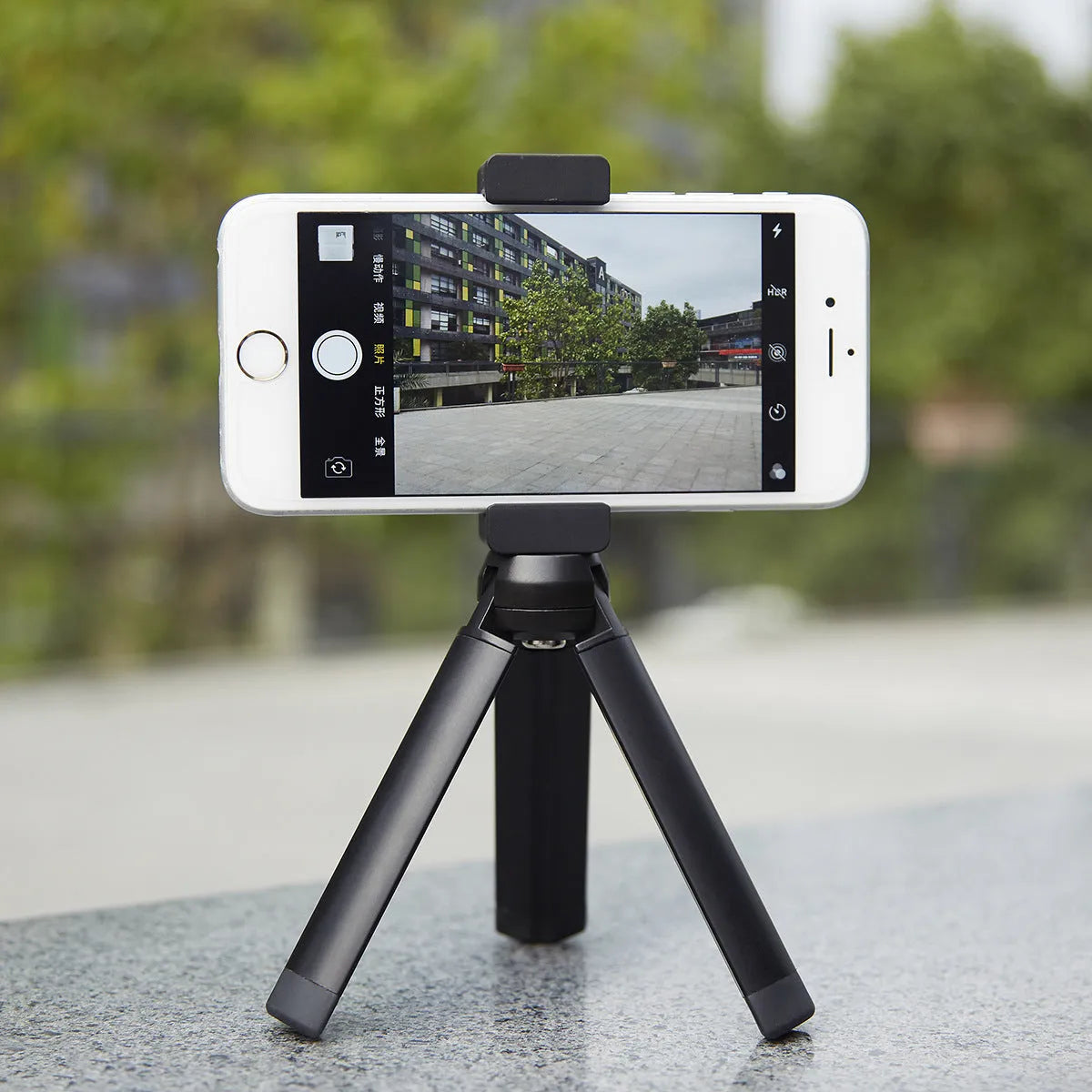 Aluminium alloy smartphone bracket with 11cm arm and universal clip for tripod mounting
