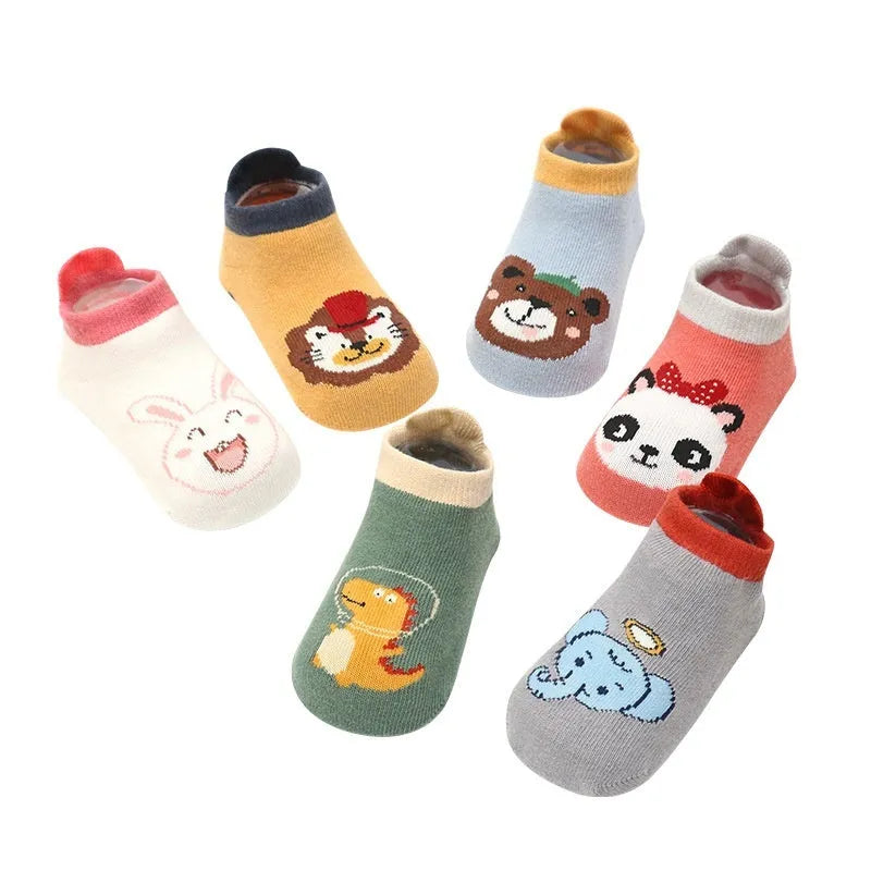 Cotton toddler and baby ankle socks, ultra short tube, free size, one pair