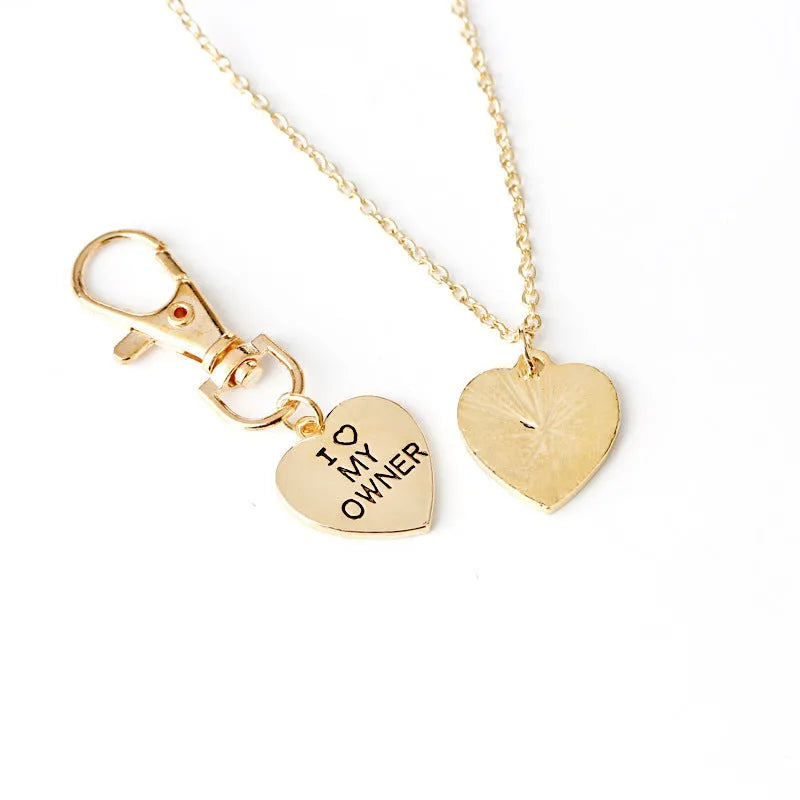 Dog bone necklace with alloy pendant in Gold or Silver colour for dog owners