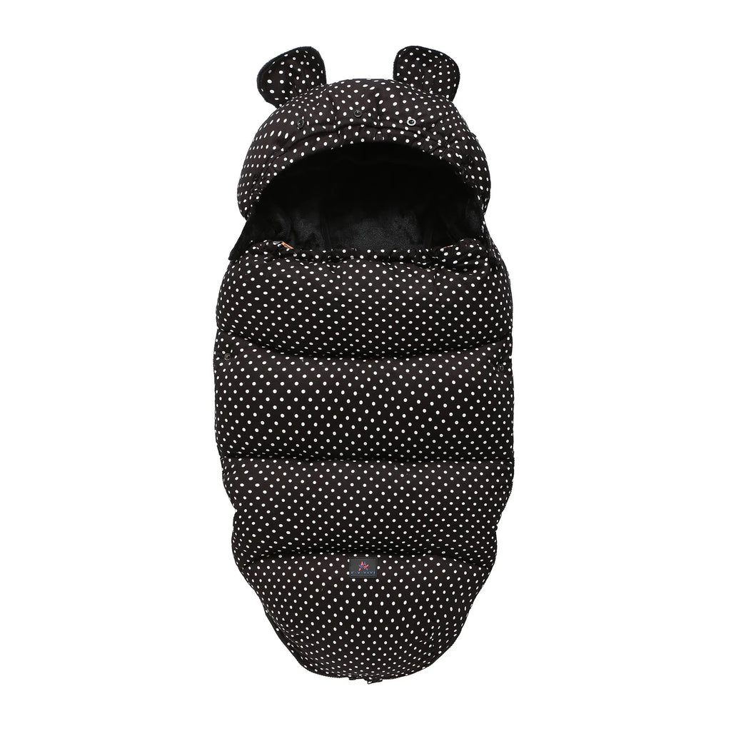 Dismountable baby stroller sleeping bag in a silkworm cocoon style for ages 1-3.