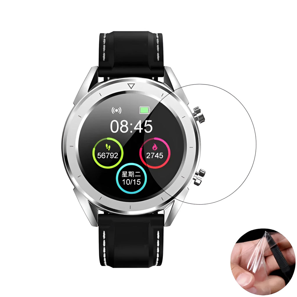 Three transparent matte screen protector films for Ticwatch 2 smartwatch display protection