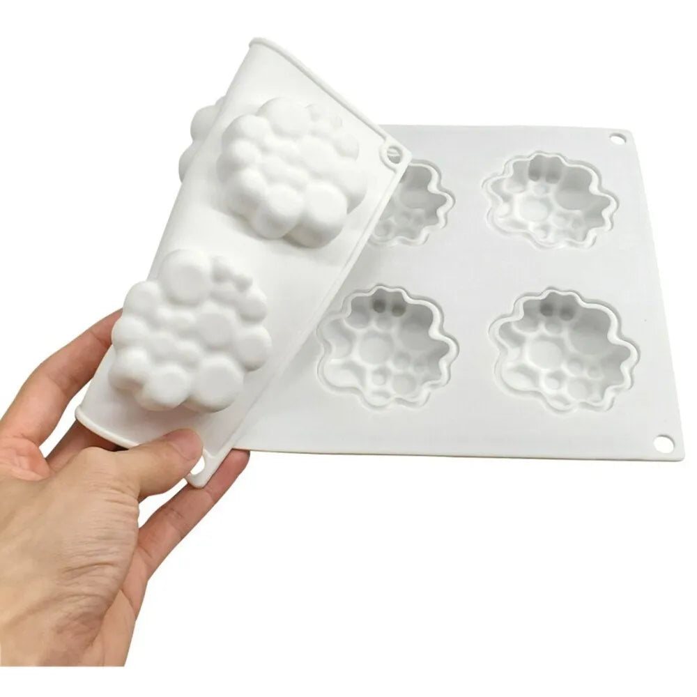 Round silicone cake mould with 8 bubble tower pattern for baking and dessert making
