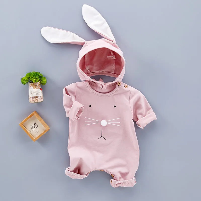 Newborn baby cotton bodysuit in green with thin fabric construction size 66cm