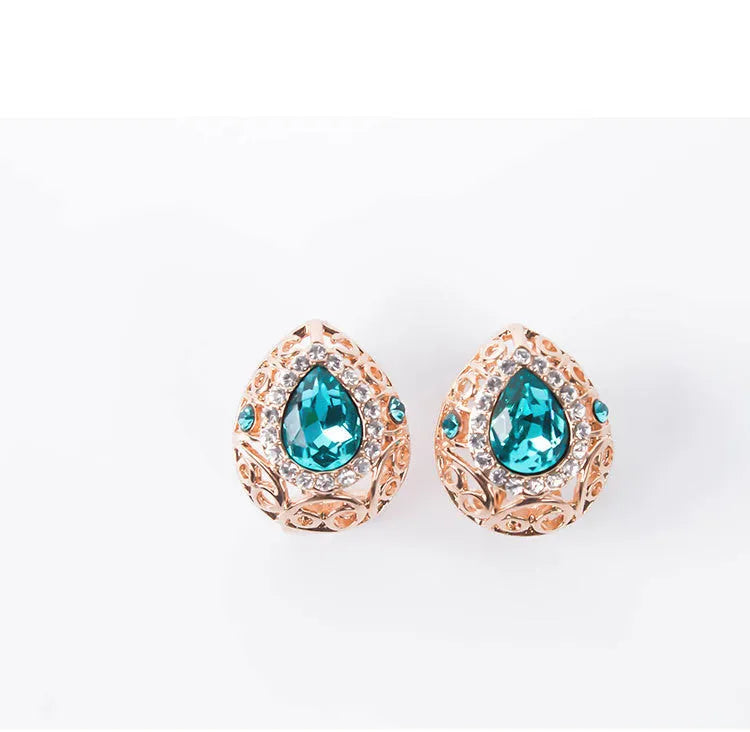 Hollow pattern alloy jewelry set in picture colour for women