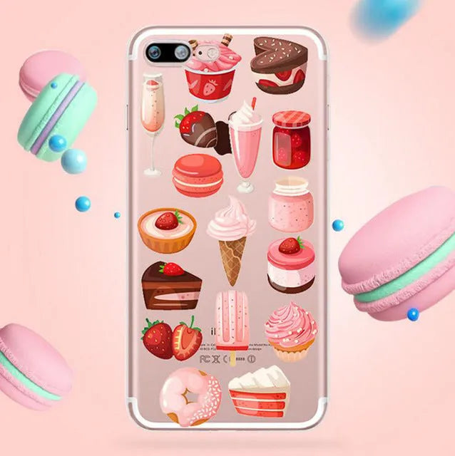 Transparent custom TPU phone case showing clear back cover on smartphone