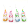 Set of four faceless cloth decorative dolls with beard and ears in colour LFH52 for Easter home decor