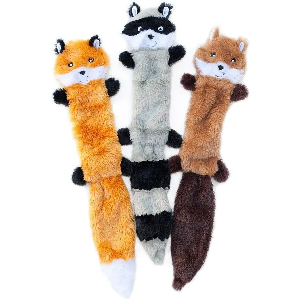 Brown plush carrot-shaped dog toy with squeaker measuring 46cm long