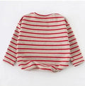 Baby girls striped cotton long sleeve t-shirt in sizes 80 to 104 for autumn and spring
