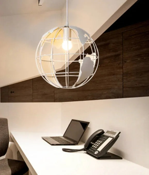 Nordic style black iron pendant light with 300mm shade on adjustable cord, button switch, 220V incandescent fitting